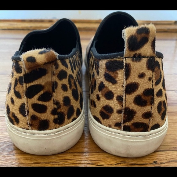 Gap Leopard Cheetah Slip on Sneakers Calf Hair - Picture 4 of 6